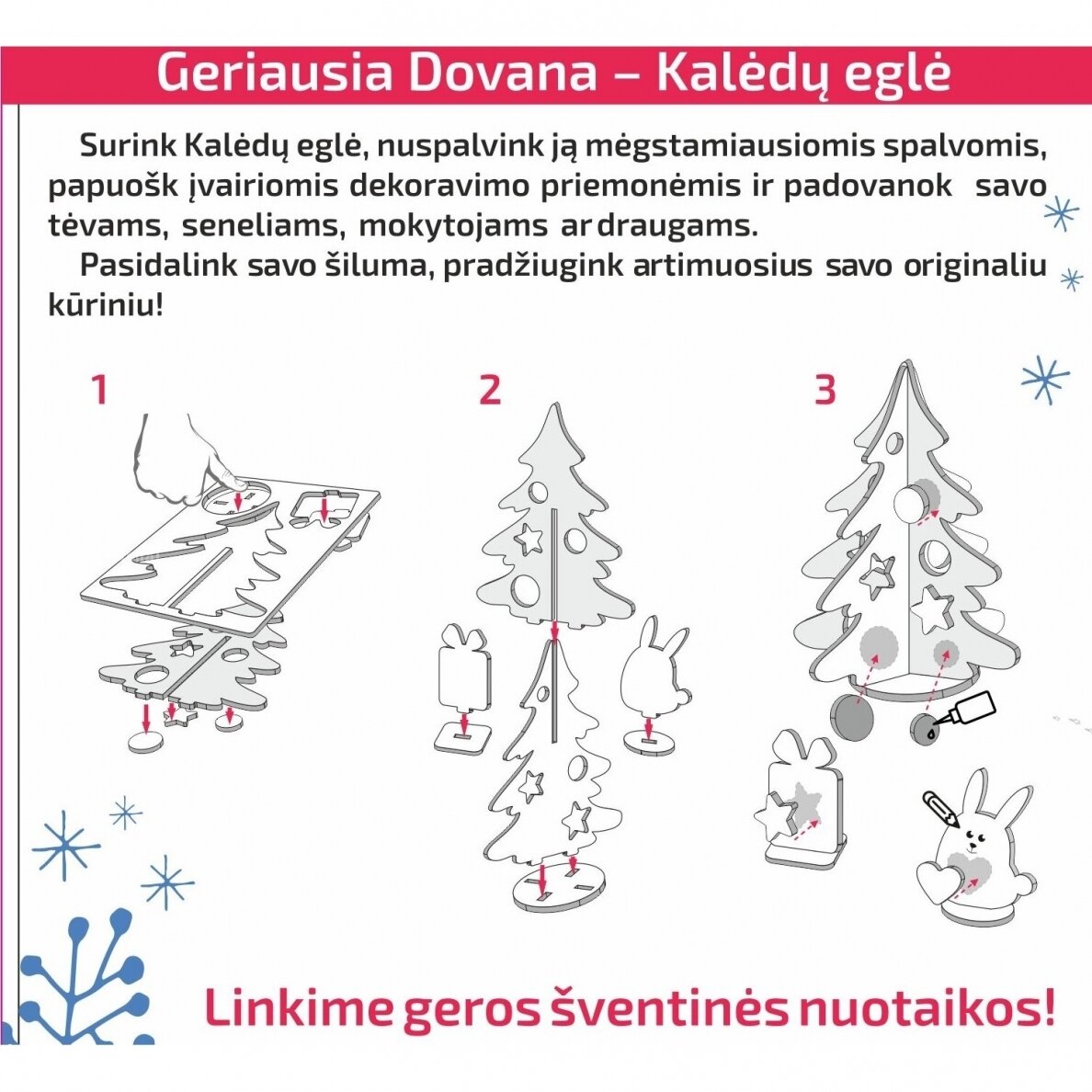 Kūrybinis rinkinys: sukurk savo svajonių eglutę 2 Kūrybinis rinkinys: sukurk savo svajonių eglutę 2