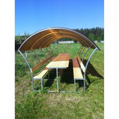 Pavėsinė GRACIJA (ilgis 3m) danga 6mm 2 Pavėsinė GRACIJA (ilgis 3m) danga 6mm 2