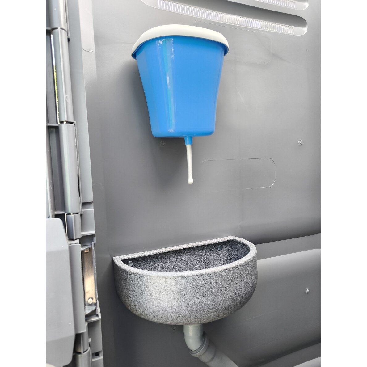 Plastikinis durpinis lauko tualetas TOYPEK DuoComfort PILKAS 4 Plastikinis durpinis lauko tualetas TOYPEK DuoComfort PILKAS 4