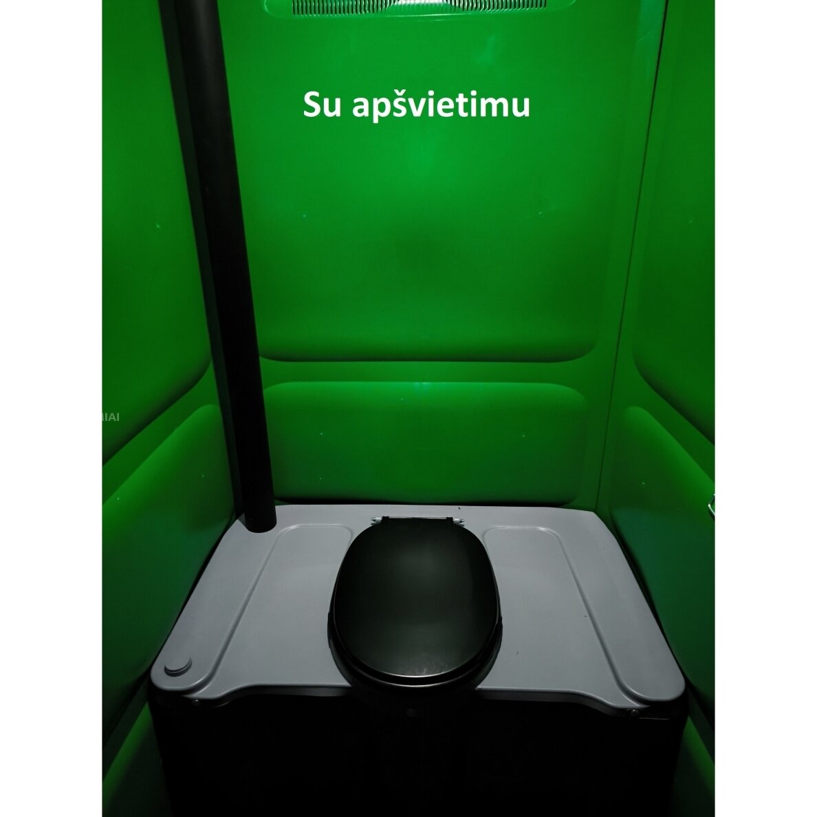 Plastikinis lauko tualetas ECOStyle žalias su apšvietimu 3