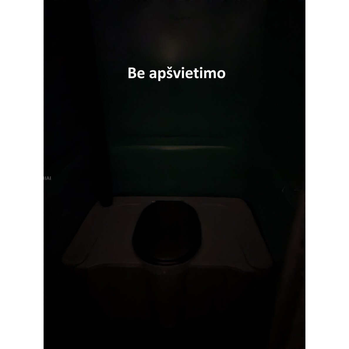 Plastikinis lauko tualetas (Olivinis) su apšvietimu 2
