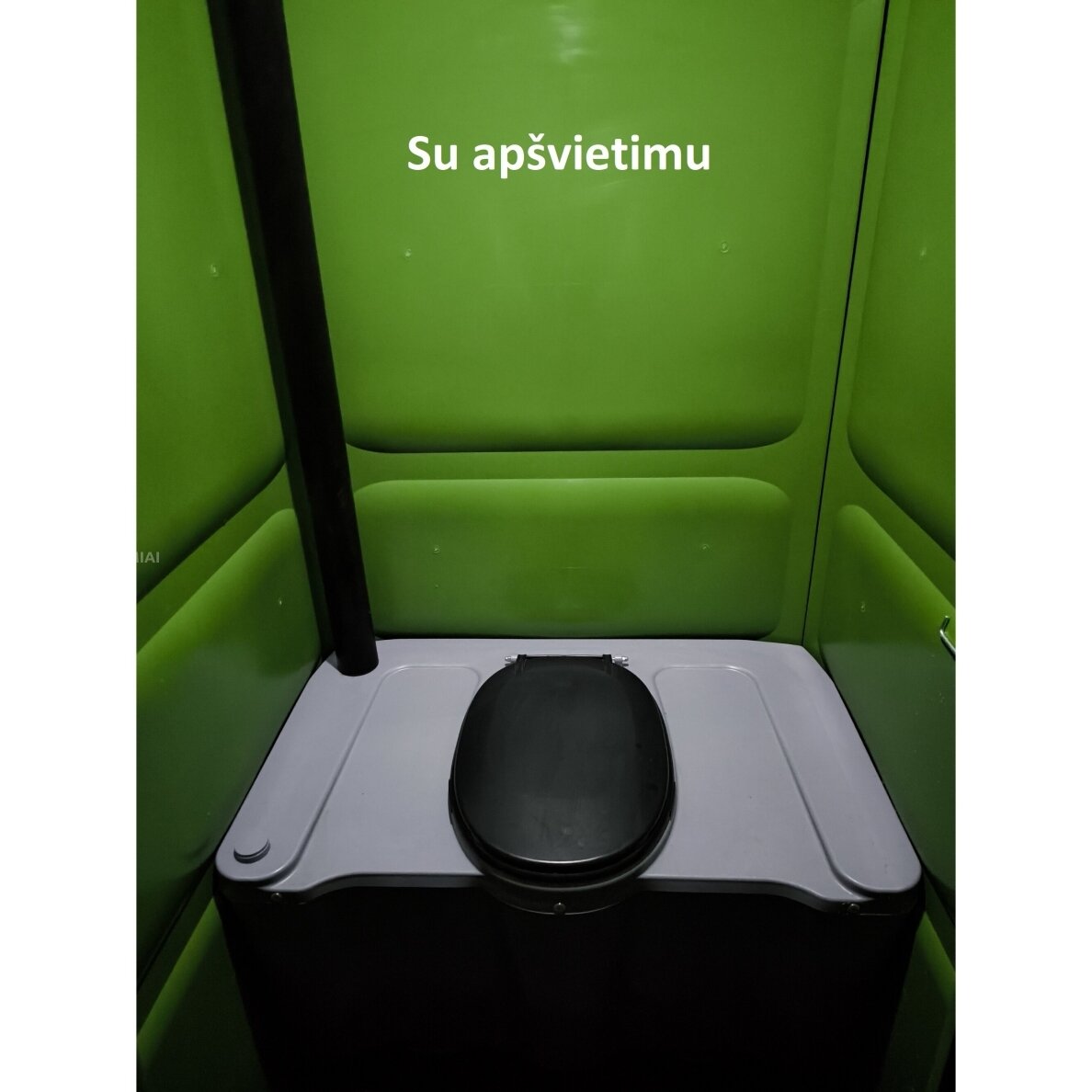Plastikinis lauko tualetas (PILKAS) su apšvietimu 4 Plastikinis lauko tualetas (PILKAS) su apšvietimu 4