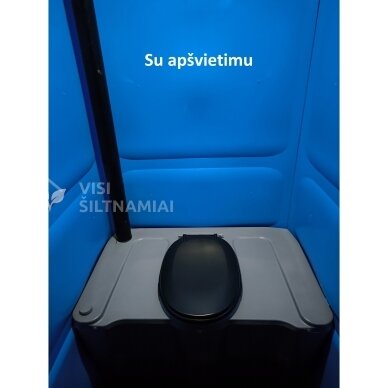 Plastikinis lauko tualetas ECOStyle mėlynas su apšvietimu 3 Plastikinis lauko tualetas ECOStyle mėlynas su apšvietimu 3