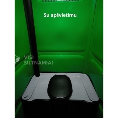 Plastikinis lauko tualetas ECOStyle žalias su apšvietimu 3