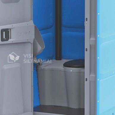 Plastikinis lauko tualetas su pisuaru (Pilkas - Mėlynas)