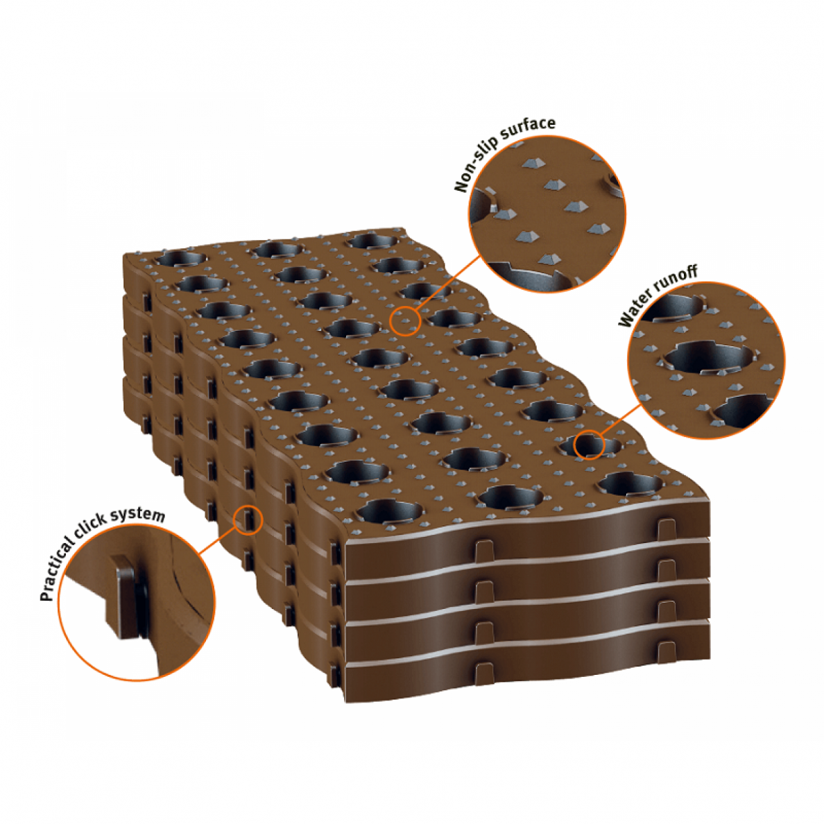 Plastikinė sodo plytelė MaXi 3 Plastikinė sodo plytelė MaXi 3