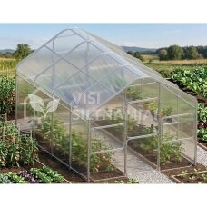 Šiltnamis DVIŠLAITIS PREMIUM (plotis 3,0 m) NANO danga 4 mm Šiltnamis DVIŠLAITIS PREMIUM (plotis 3,0 m) NANO danga 4 mm